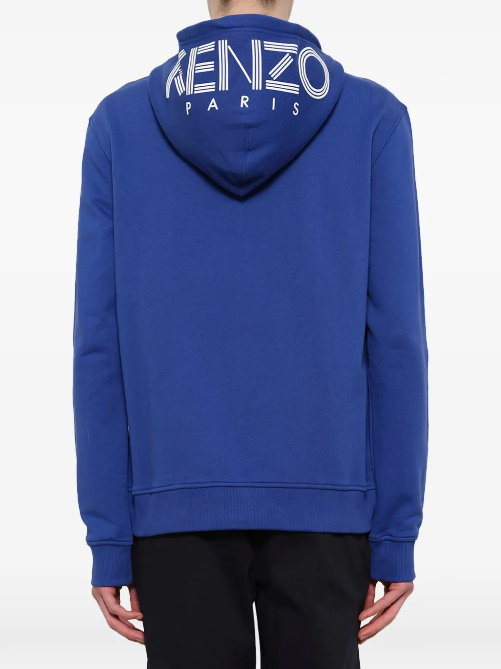 Kenzo hooded logo jacket Blauw