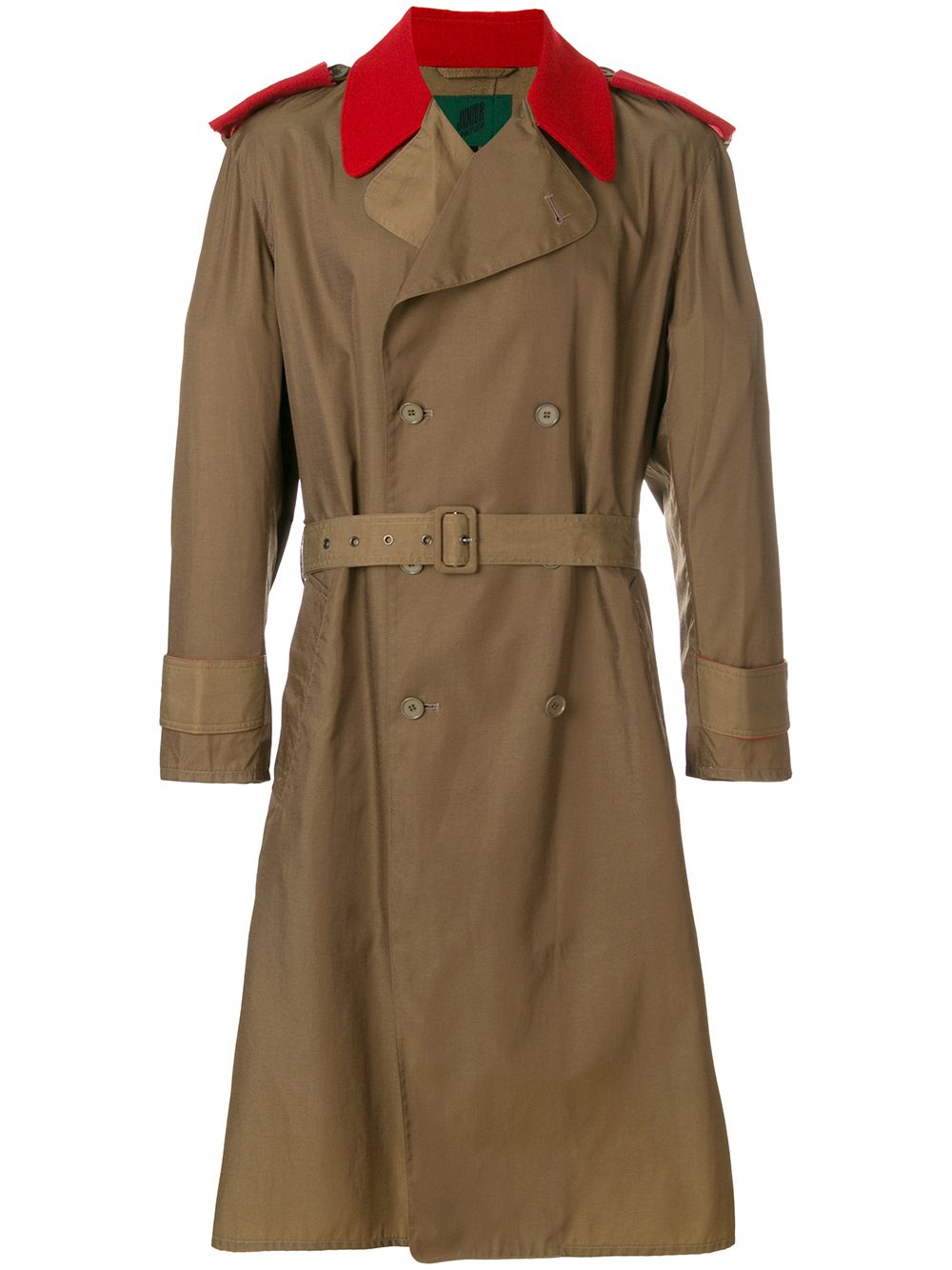 contrast details trench coat