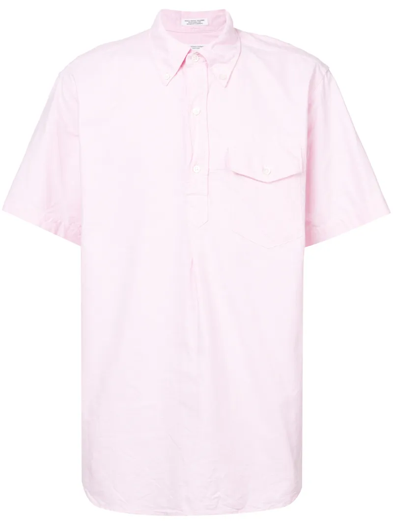 Engineered Garments рубашка с коротким рукавом с застежкой на пуговицах спереди
