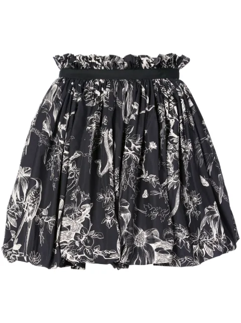 Alexander McQueen bird sketch mini skirt