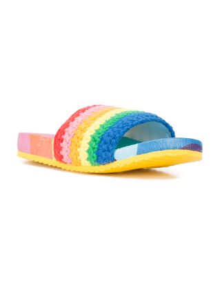 crochet rainbow slider sandals展示图