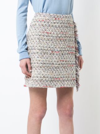 tweed mini wrap skirt展示图
