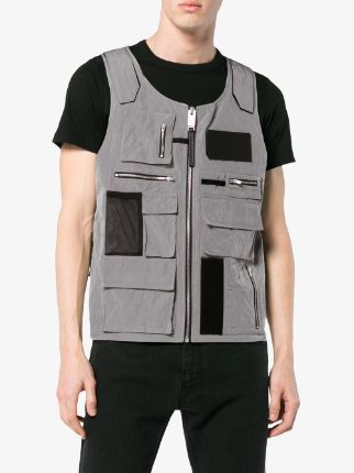 Tactical sleeveless multi pocket vest展示图