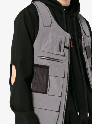 Tactical sleeveless multi pocket vest展示图