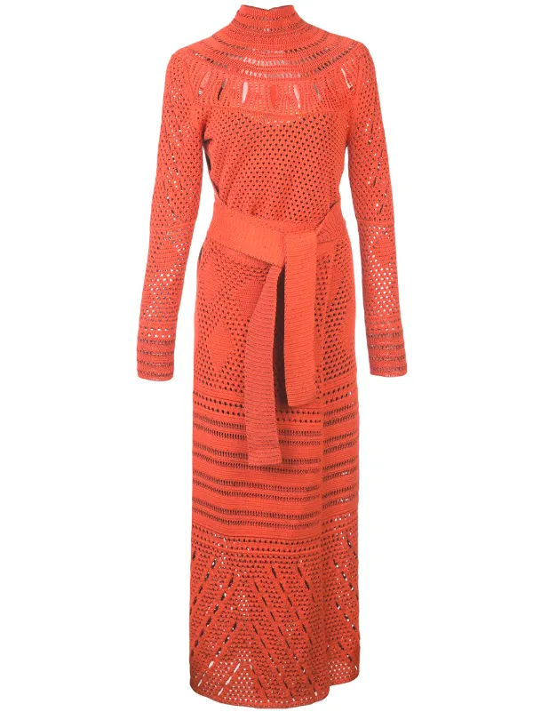 proenza schouler crochet dress Proenza Schouler Micah Dress in Open Crochet - Black