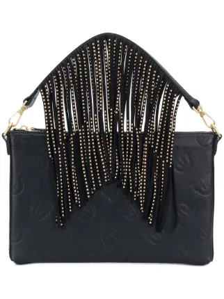 Logo Embossed Fringe Clutch Bag Farfetch Logo Embossed Fringe Clutch Bag