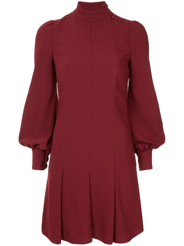 long sleeve crepe dress