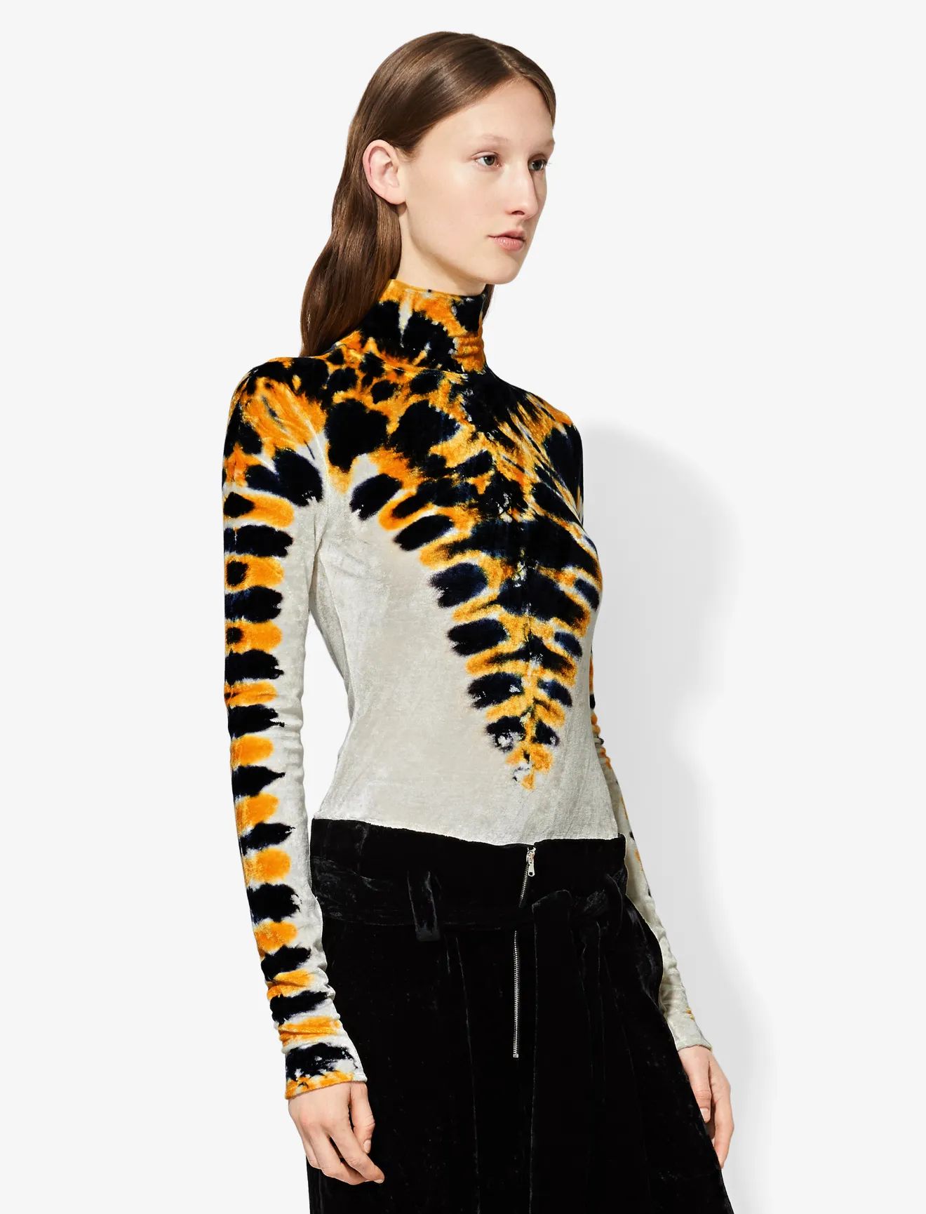 Long Sleeve Tie Dye Turtleneck in 