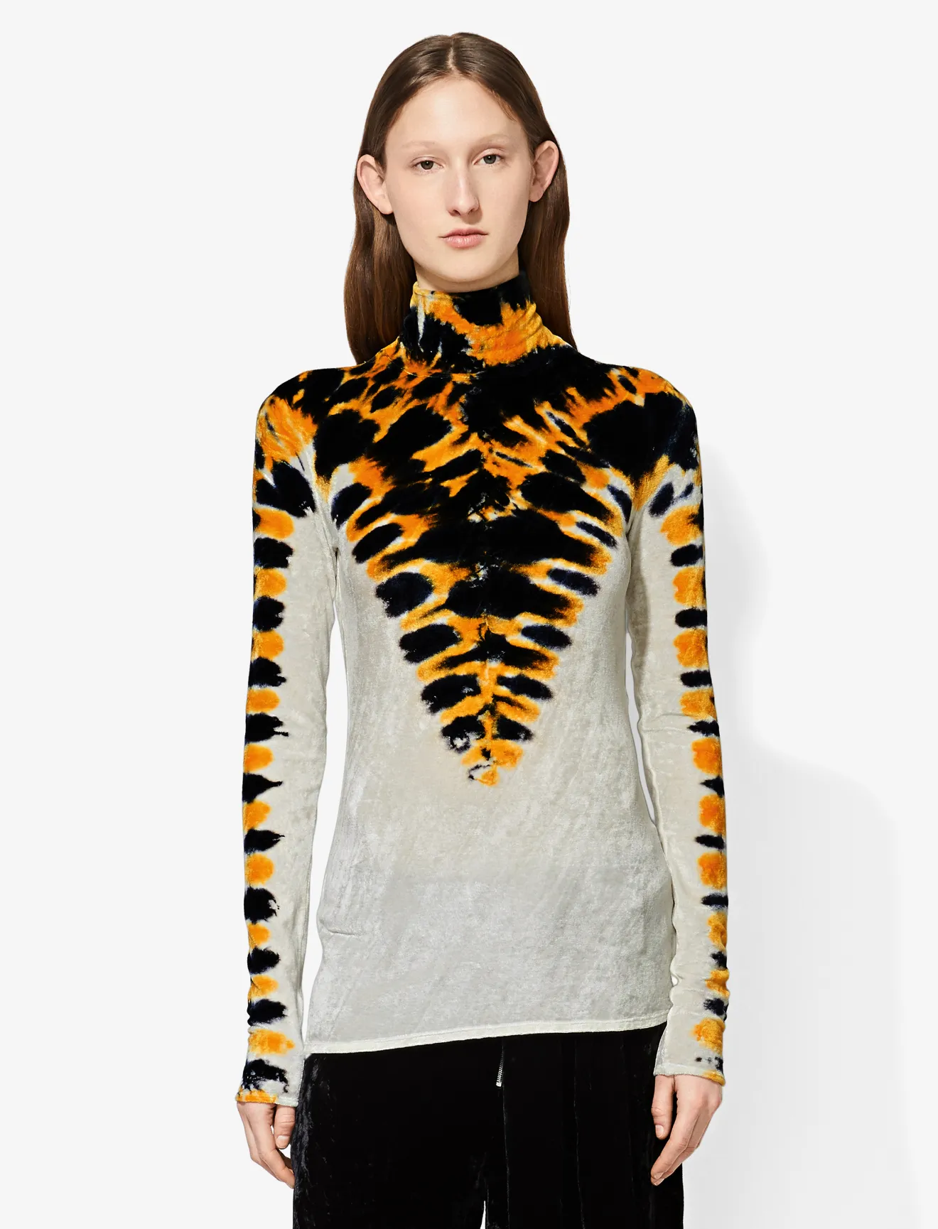 Long Sleeve Tie Dye Turtleneck in 