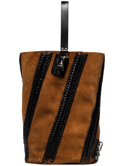 PROENZA SCHOULER PROENZA SCHOULER WOOD LARGE HEX BUCKET BAG - BROWN