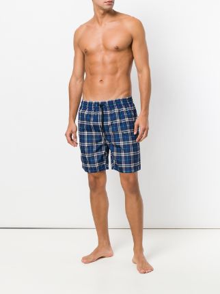 burberry check swim shorts