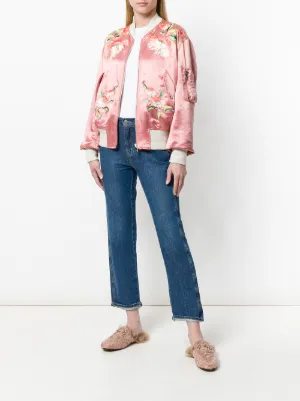 gucci floral leather jacket