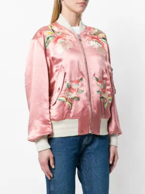 pink gucci bomber jacket