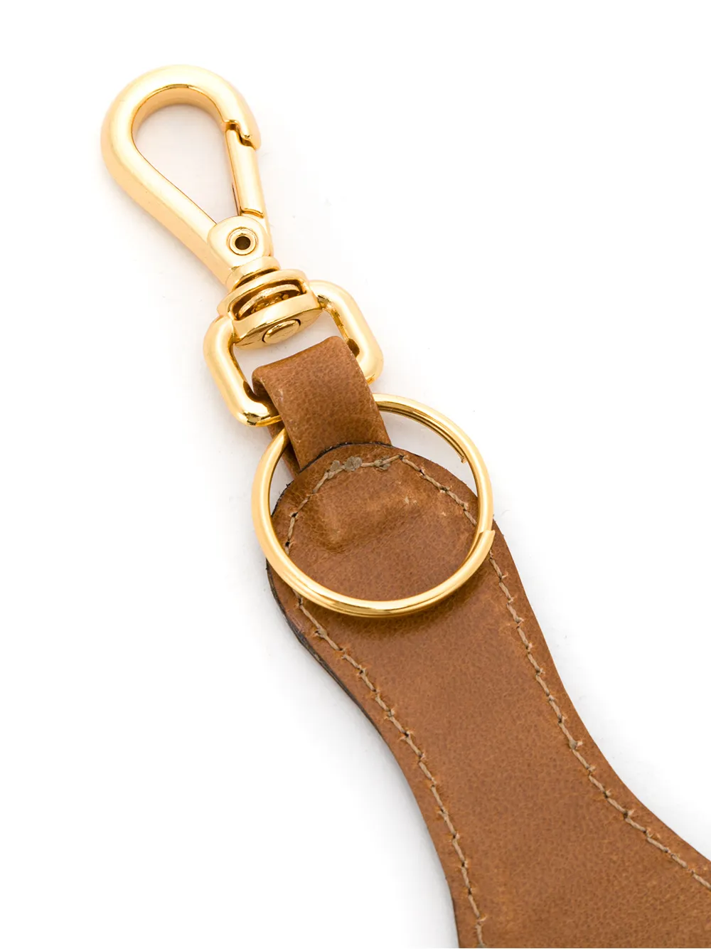 Sarah Chofakian leren sleutelhanger Bruin