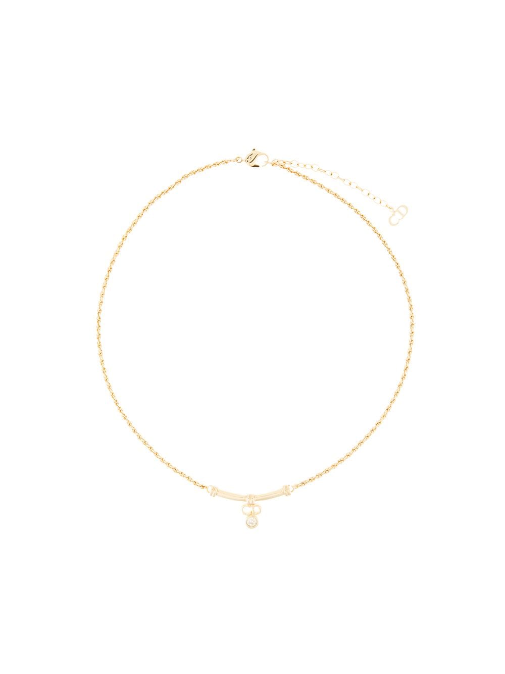 Christian Dior Logo Stone Necklace - Farfetch