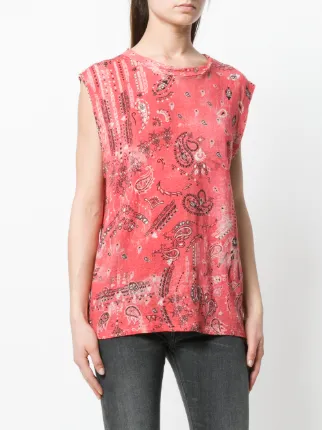 paisley print T-shirt展示图