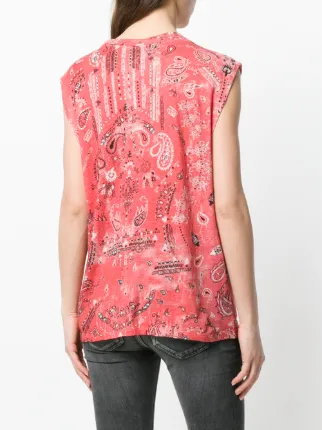 paisley print T-shirt展示图