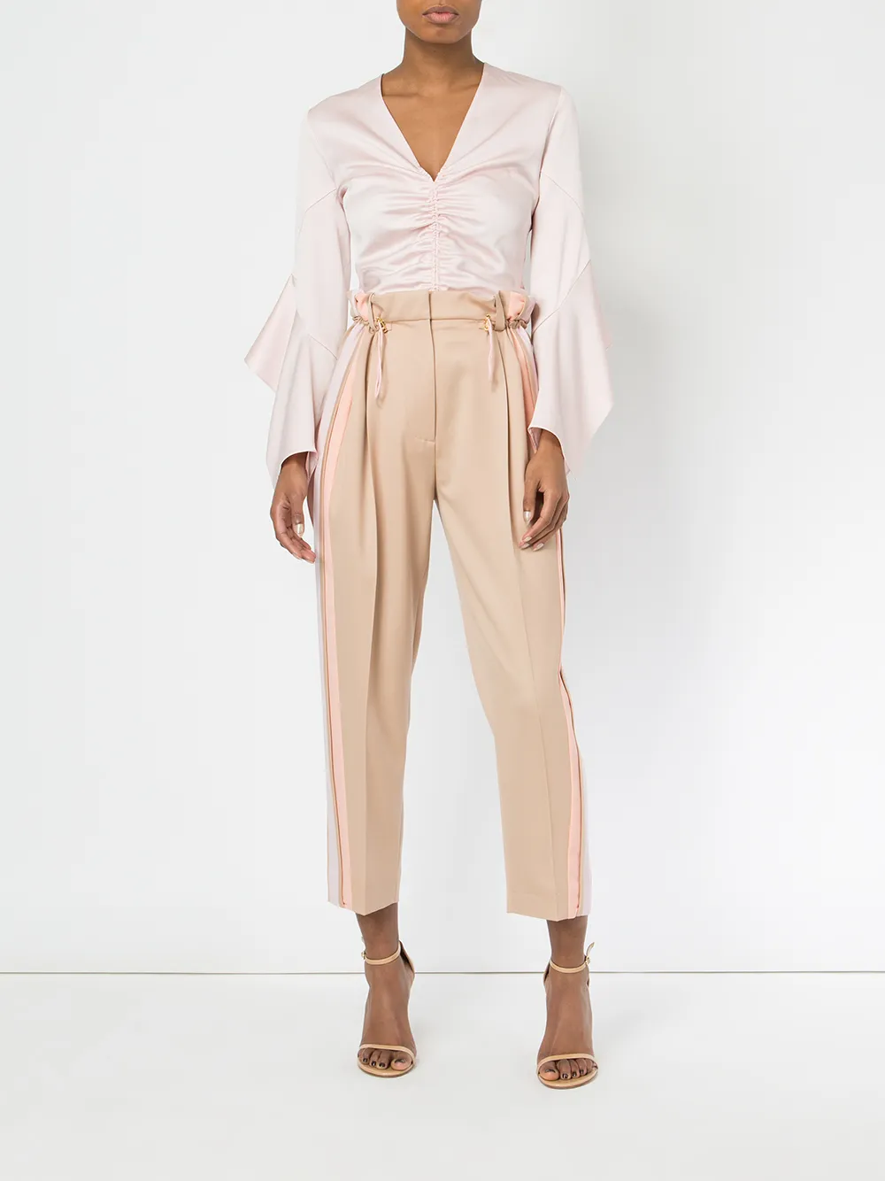 Peter Pilotto riem met strepen en contrast - Beige