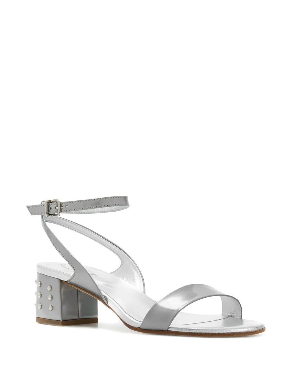 Tod's strappy block heel sandals Zilver