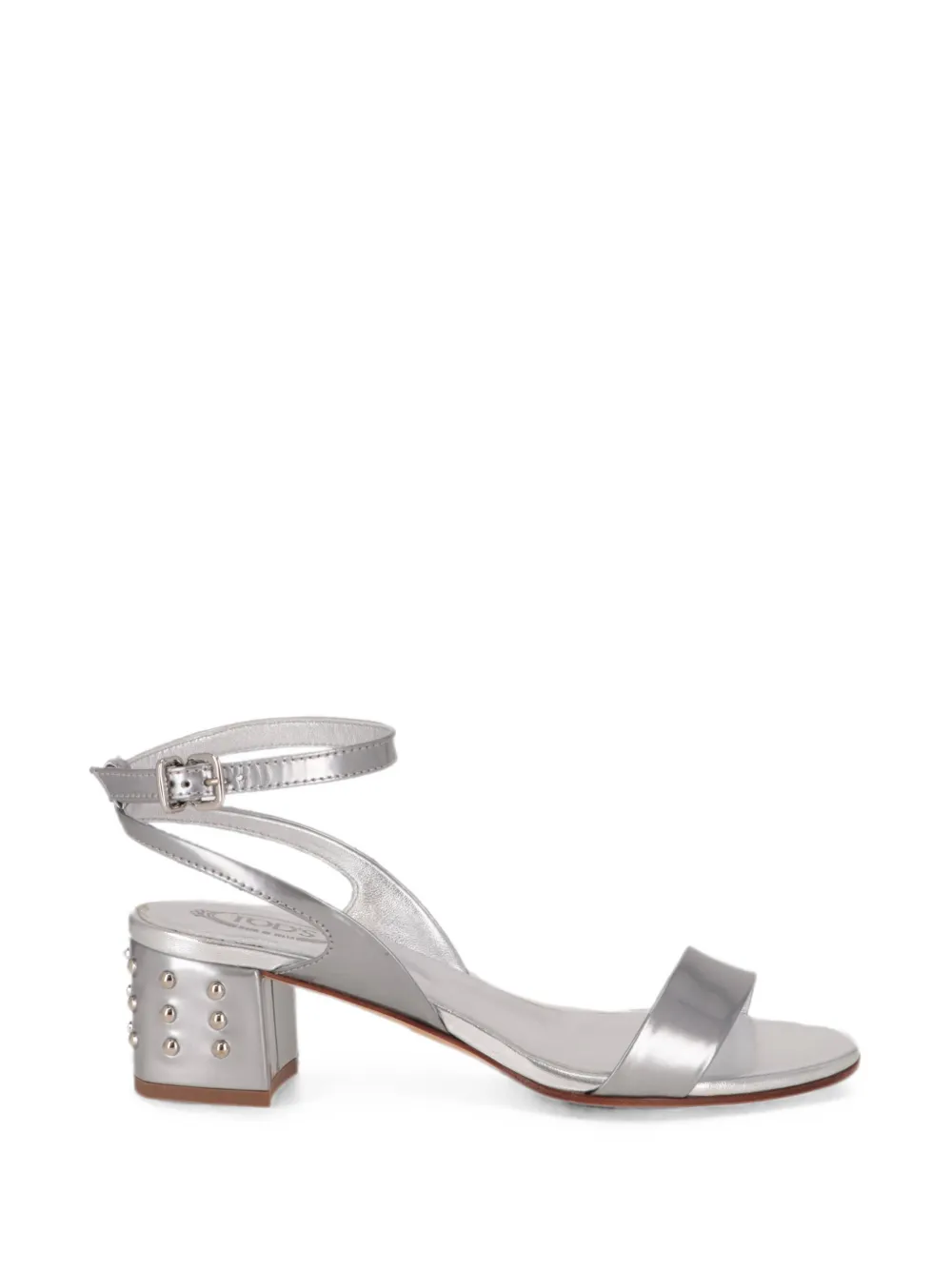 Tod's strappy block heel sandals Zilver