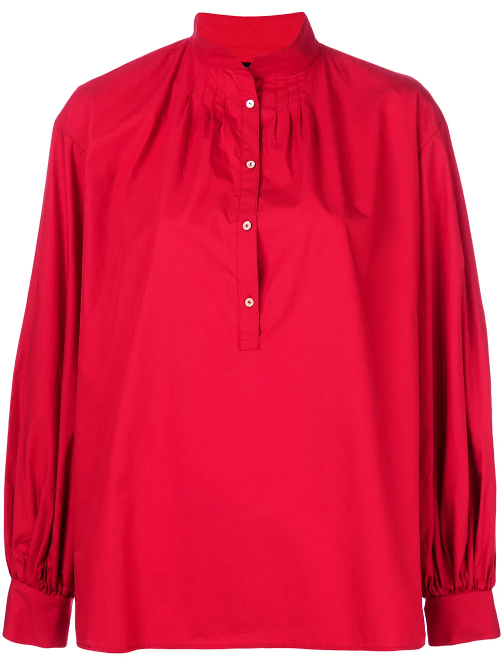 Nili Lotan henley blouse Rood