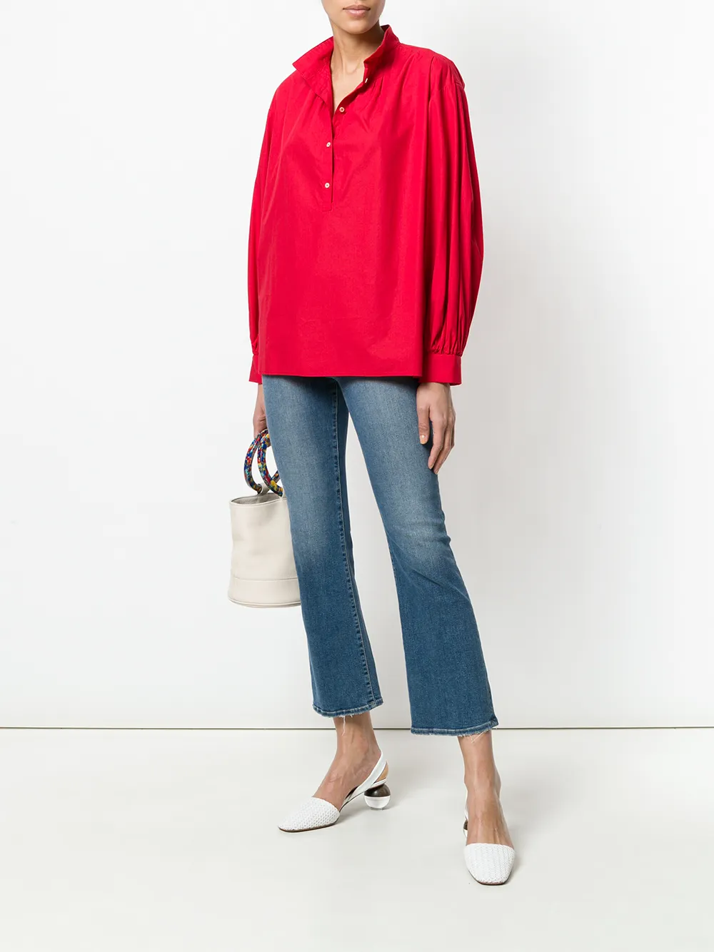 Nili Lotan henley blouse - Rood