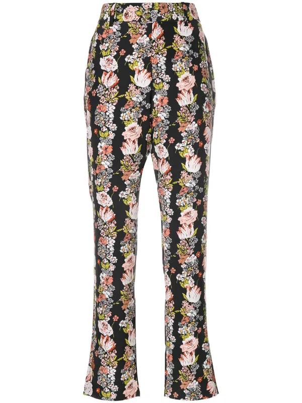 flared floral trousers