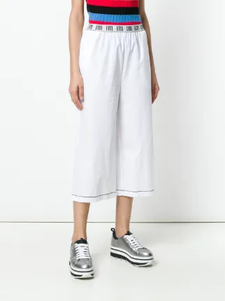 wide leg cropped pants展示图