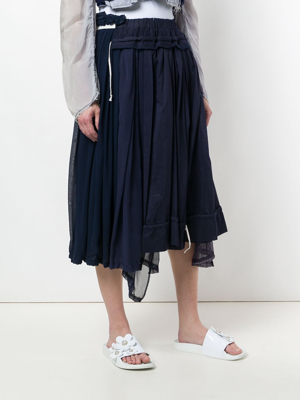 фото Comme des garçons pre-owned многослойная юбка средней длины со сборками