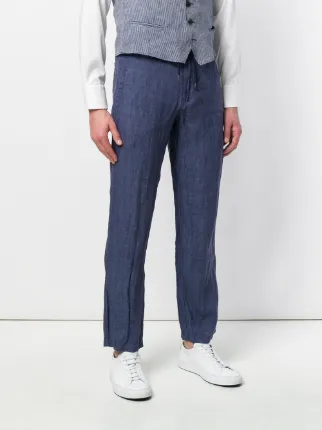 drawstring-waist straight-leg trousers展示图