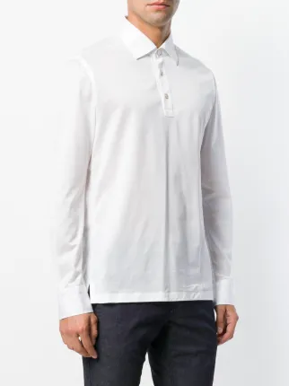 Kiton Long Sleeve Polo Shirt - Farfetch ... Kiton long sleeve polo shirt