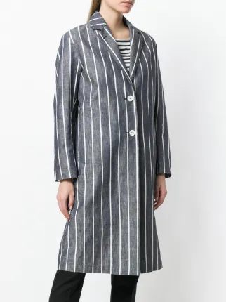 striped single-breasted coat展示图