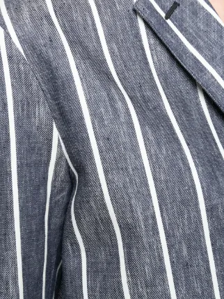 striped single-breasted coat展示图