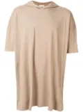 Faith Connexion oversized hooded tag T-shirt - Neutrals