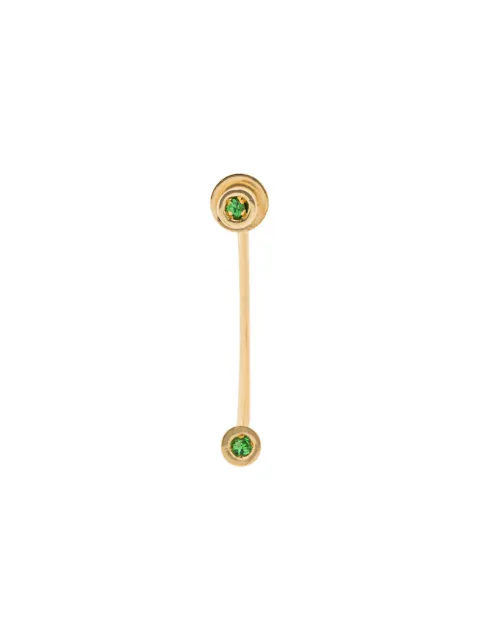 Delfina Delettrez 18kt yellow gold Dots tsavorite earring