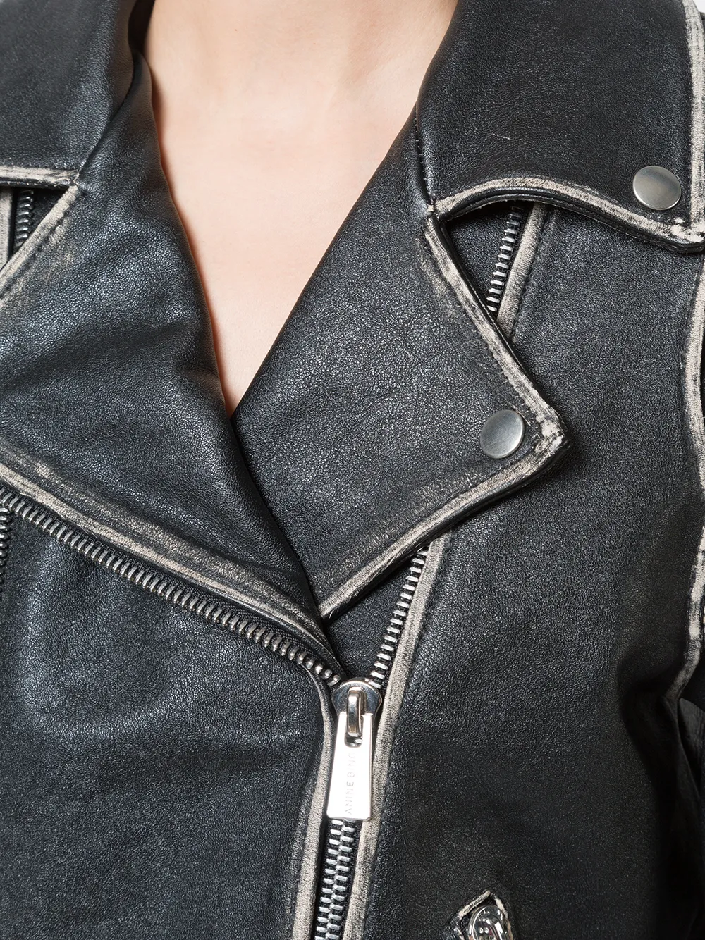 Anine Bing Quinlan Leather Jacket Farfetch