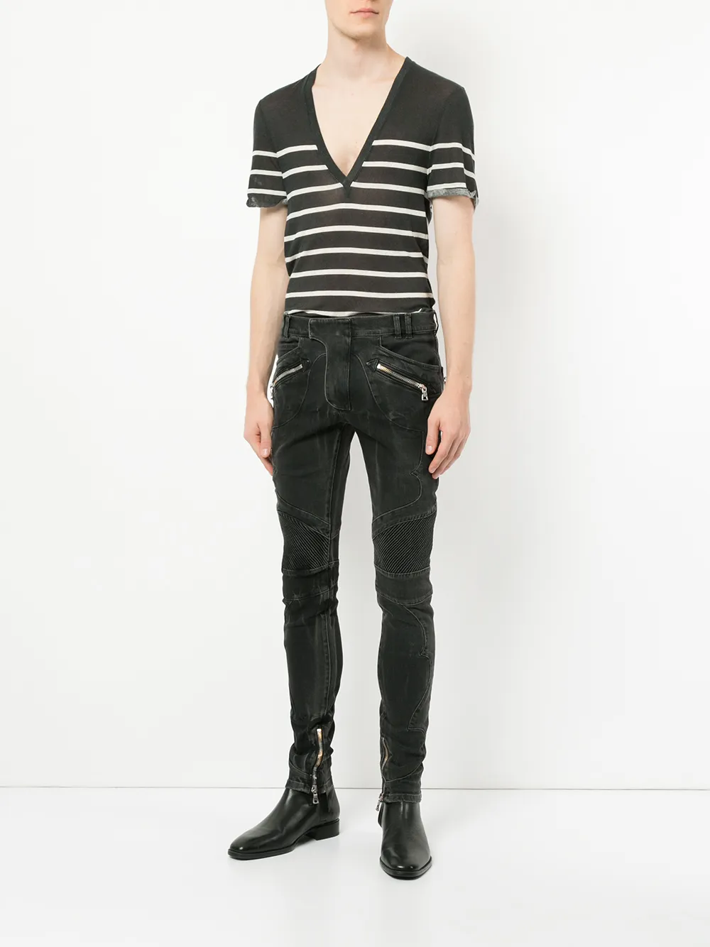 Balmain slim biker jeans 176 BLACK