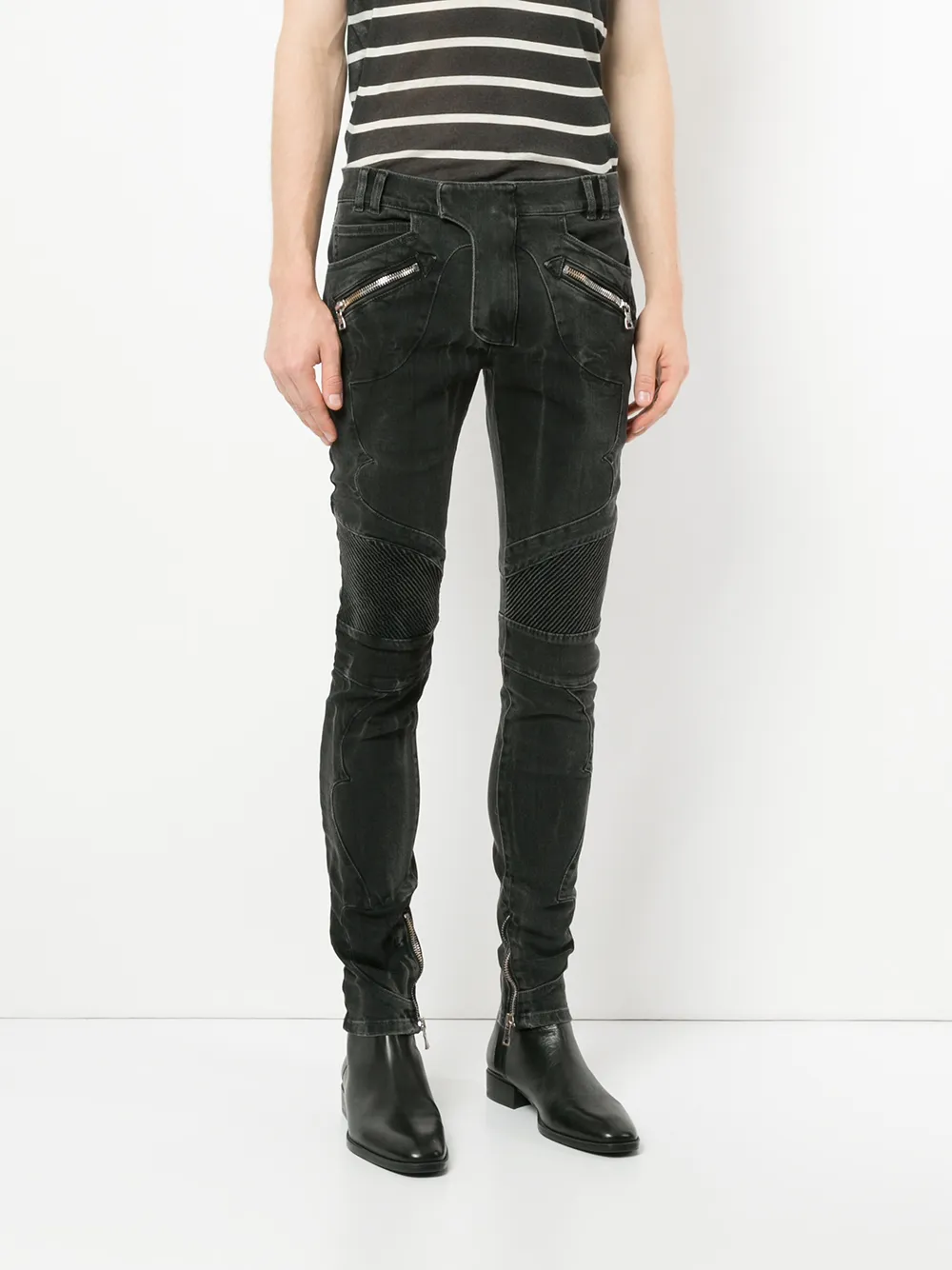 Balmain slim biker jeans 176 BLACK