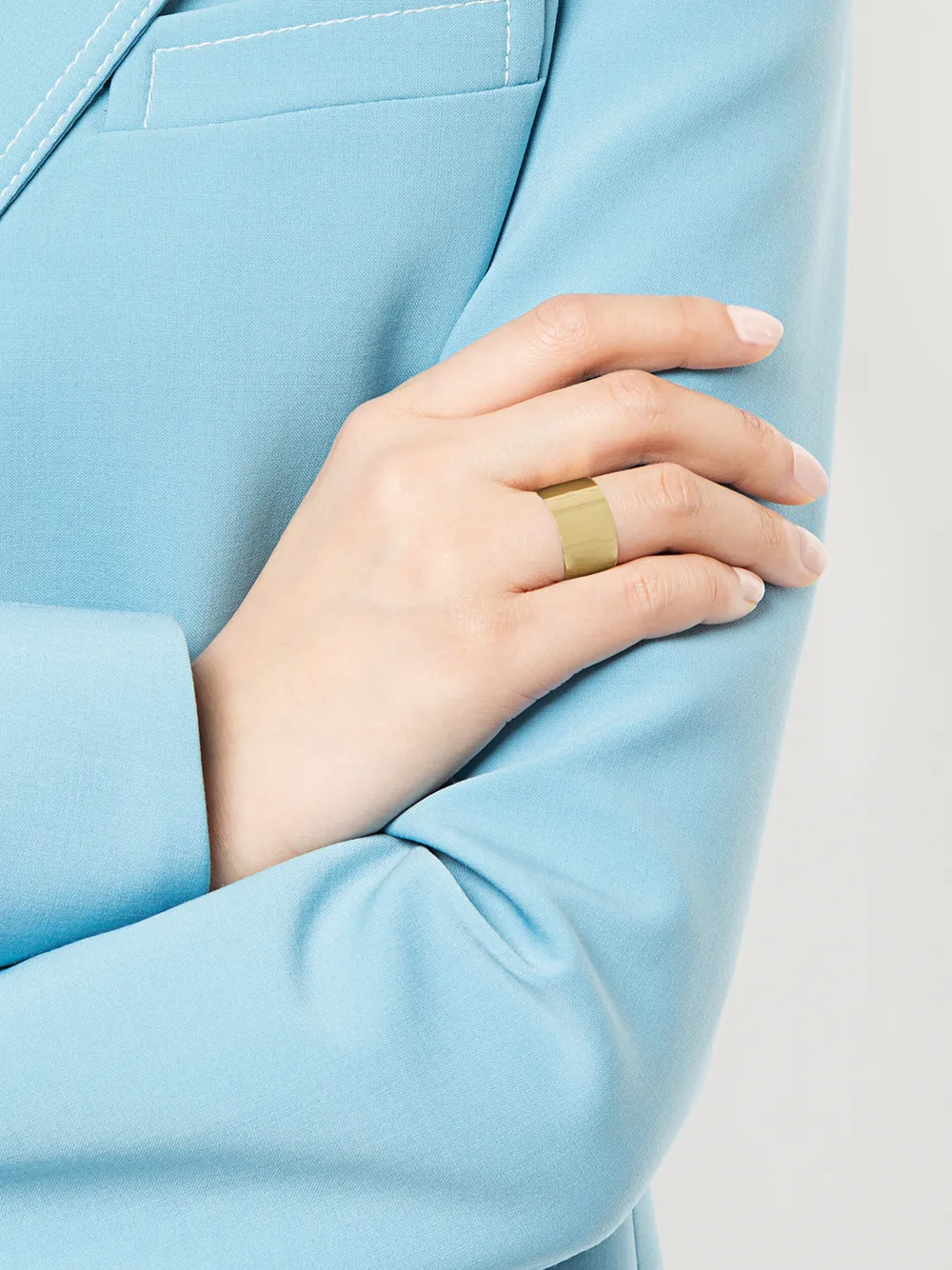 Shihara platte Ring 10.0 - Metallic