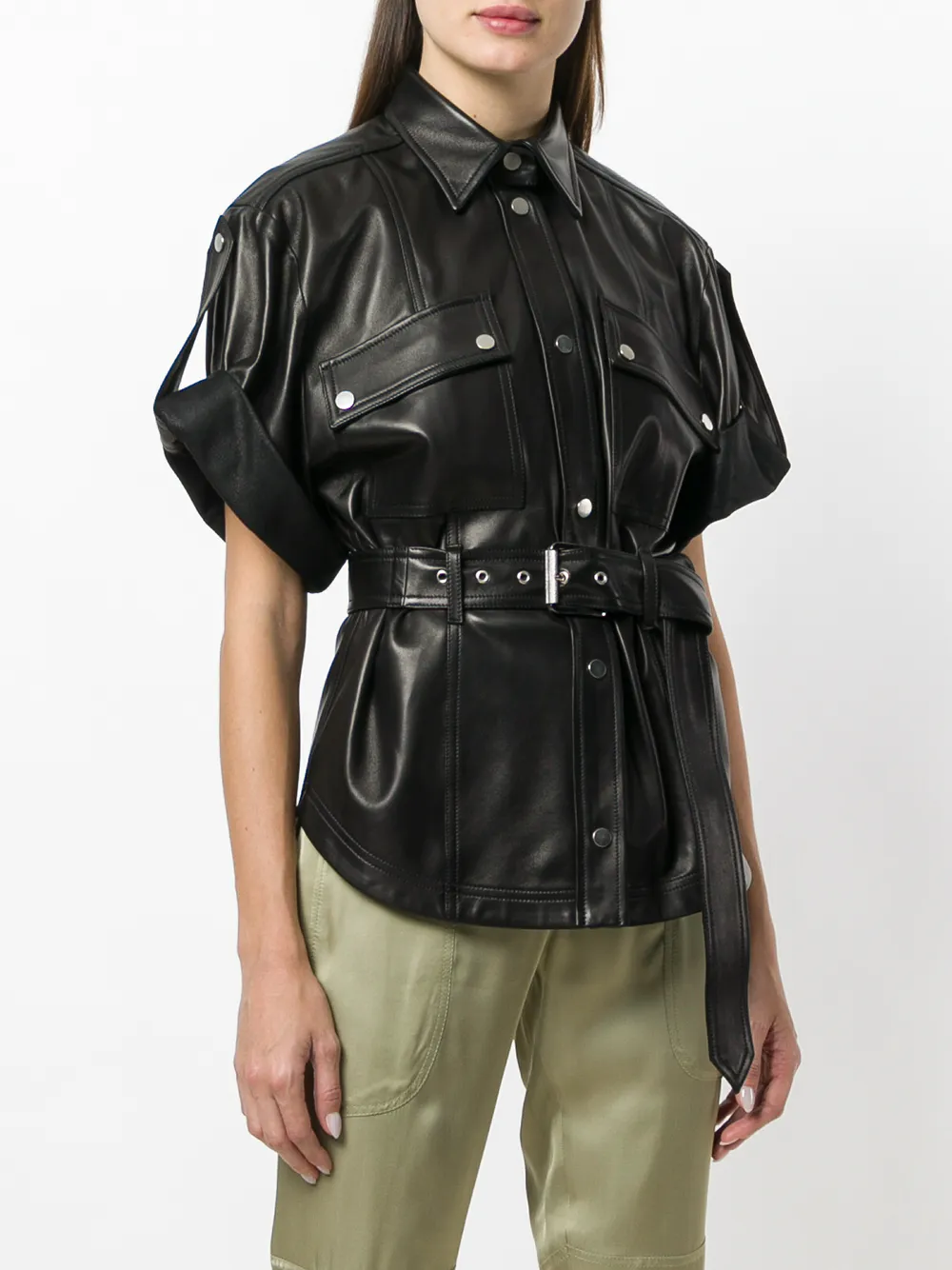 short sleeve biker jacket