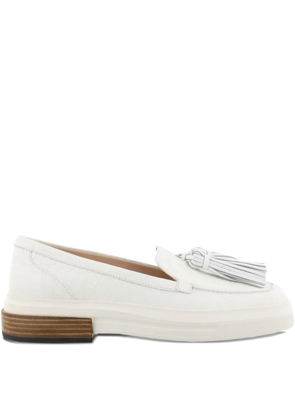 Tod's tasselled loafers - White
