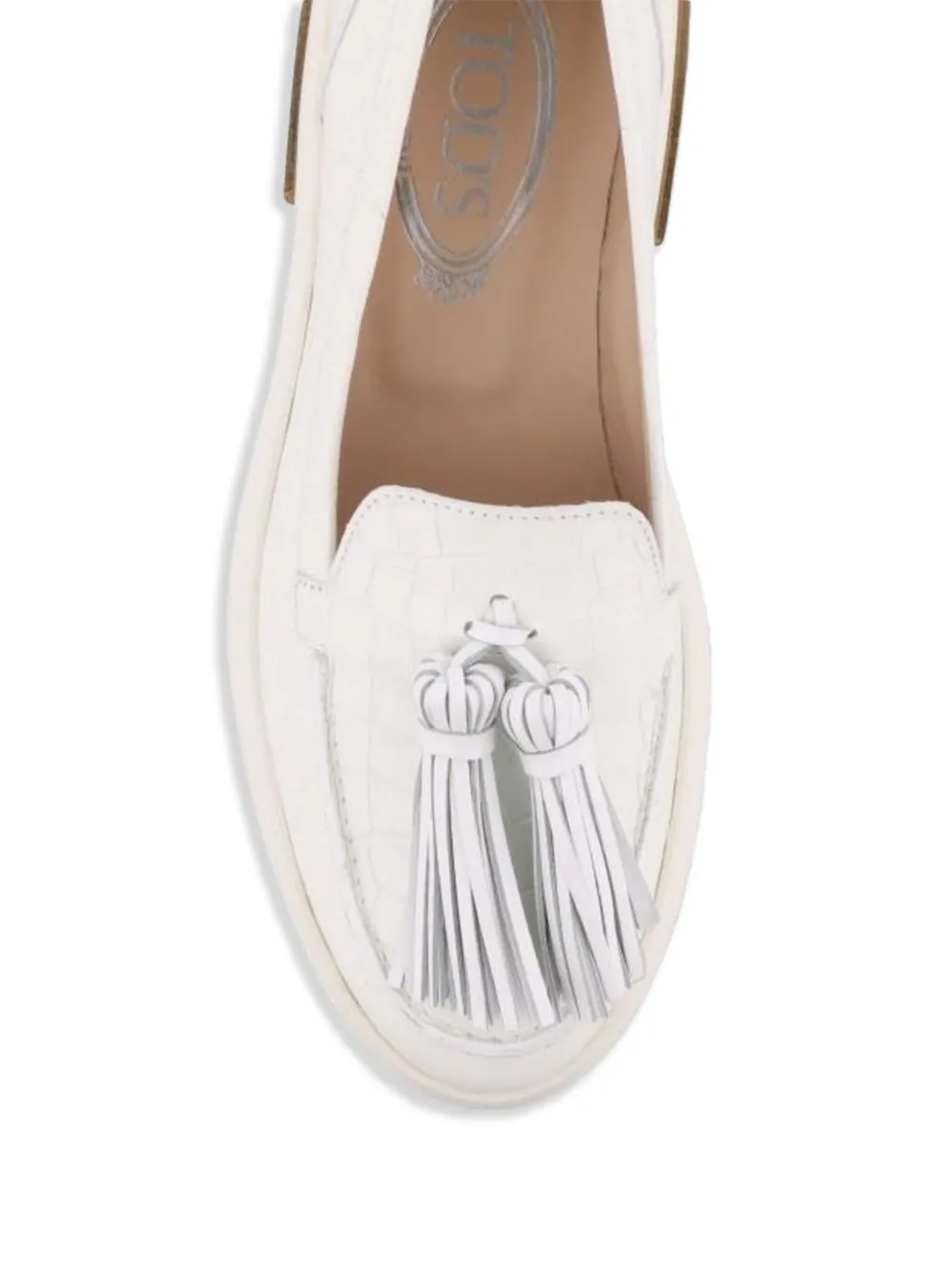 Tod's casual platform tassel loafers Wit