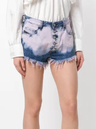 De-Ginger bleached denim shorts展示图