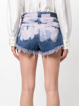 De-Ginger bleached denim shorts展示图