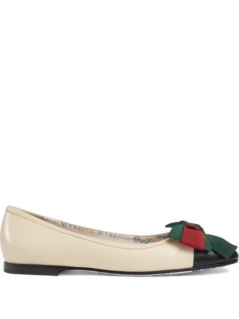Gucci Ballerine Con Fiocco Web - Farfetch