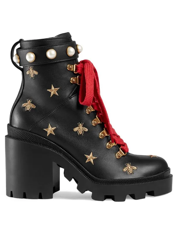 gucci boots with red laces