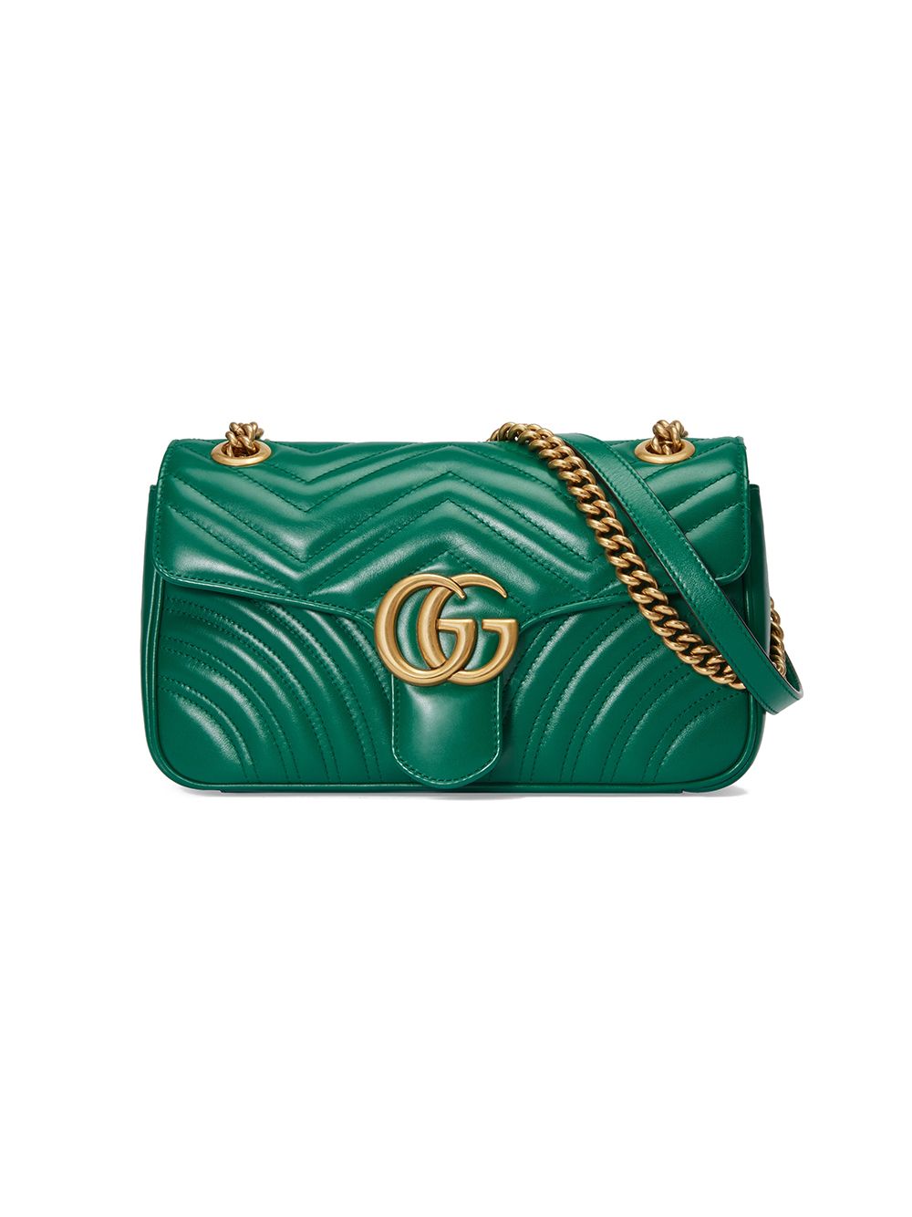 Green Gucci Gg Marmont Small Shoulder Bag For Women 