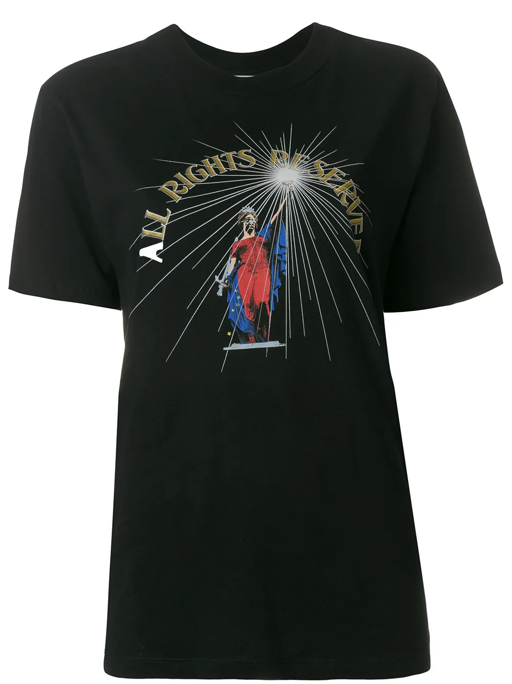 Off-White T-shirt 'All Rights Reserved' - Nero