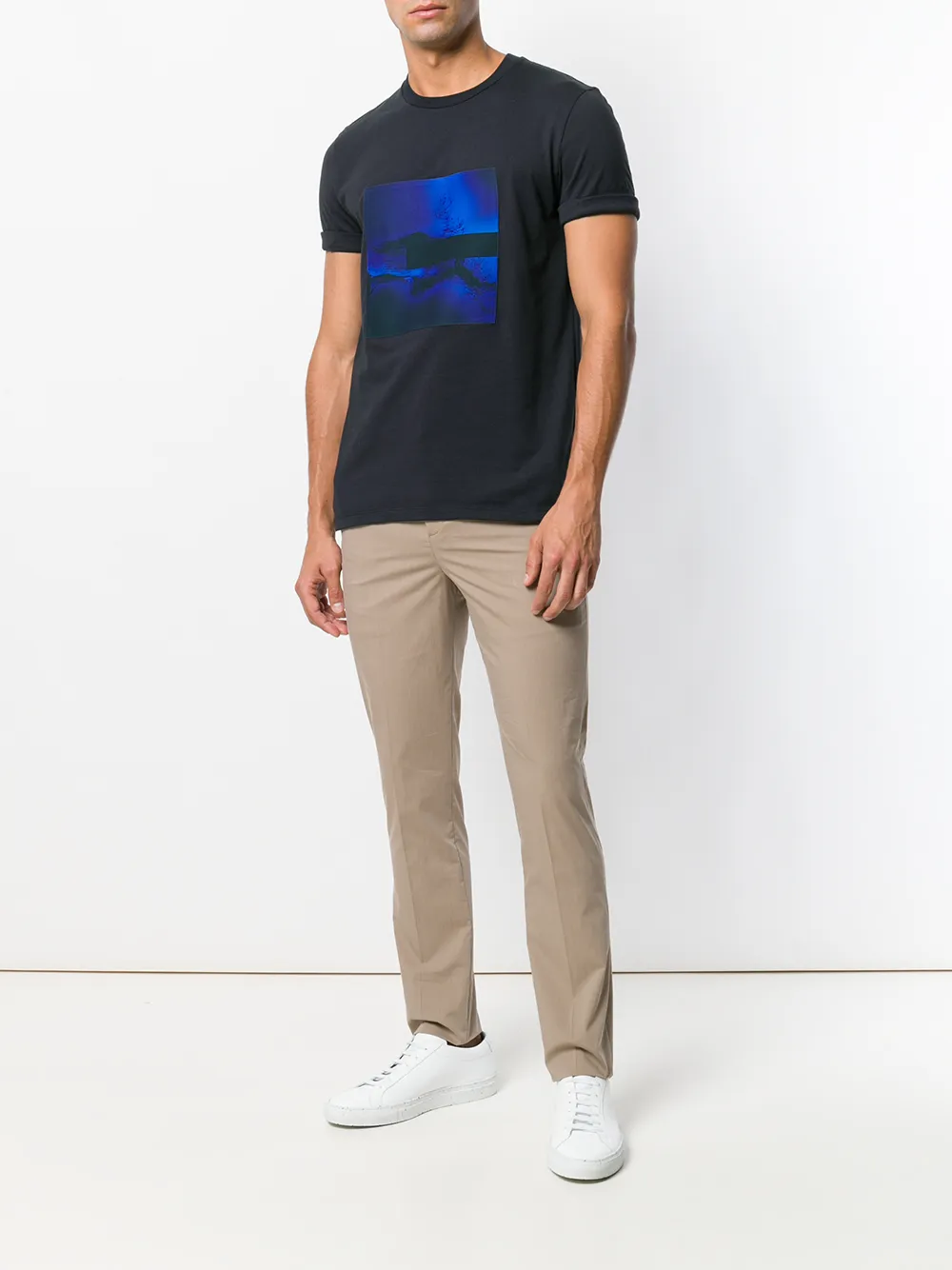 Neil Barrett graphic print T-shirt Blauw