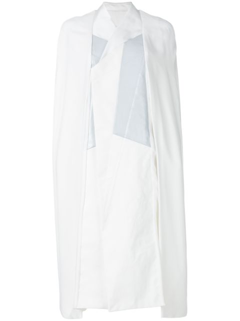 Rick Owens V-neck Cape Pullover - White In White